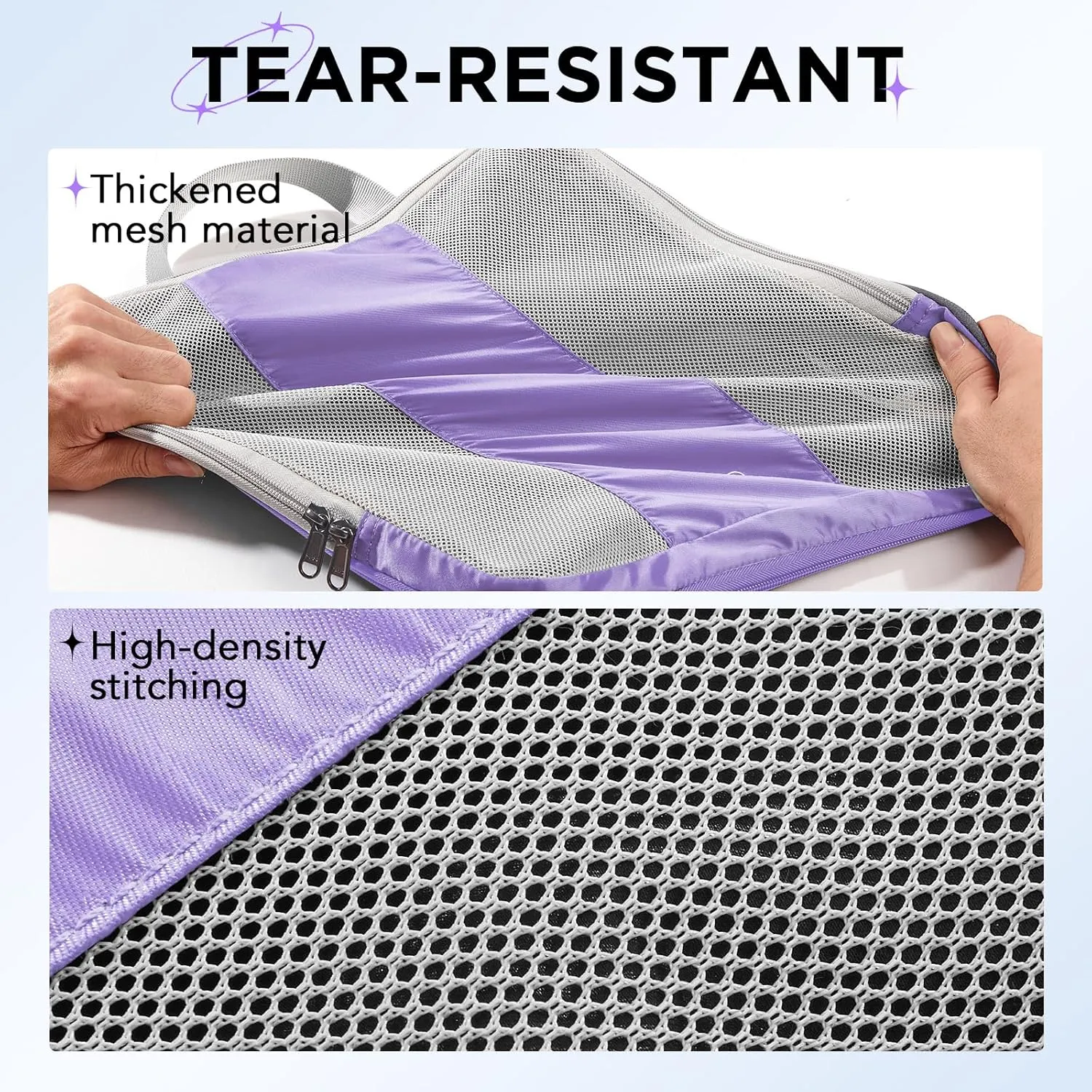 10 Set Compression Packing Cubes for Travel Essentials,Compressible Expandable Packing Cubes for Suitcase,OlarHike Luggage Organizer Bags for Travel,Handy Helper for Organizing Clothes(Light Purple)