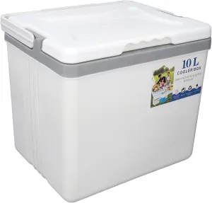 10L Ice Cooler Box, Insulated Portable Drinks Cooler Box with Heavy Duty Handle Great for Camping Picnic Fishing Beach Tailgating