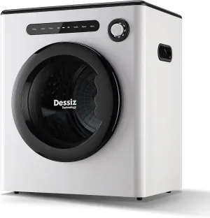 110V 11lbs Portable Clothes Dryer 950W Compact Laundry Dryers 1.6 cu.ft Front Load Stainless Steel Electric Dryers Machine for Apartment,RVs,Dorms,White Auto Stop