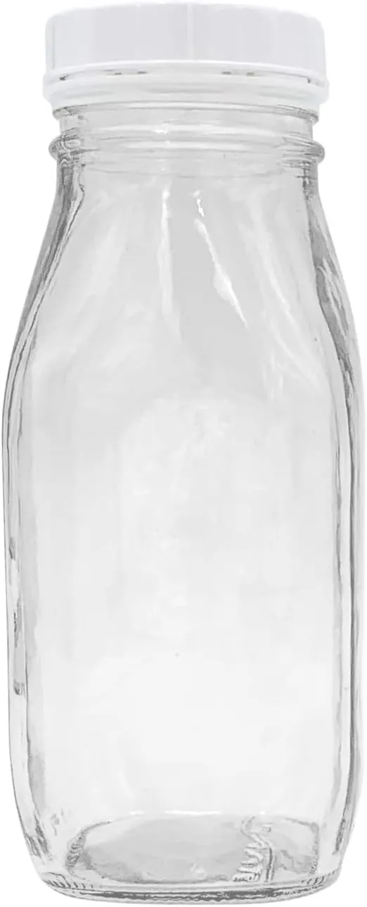 12 oz. Glass Bottle with Screw On Cap (4 pack)