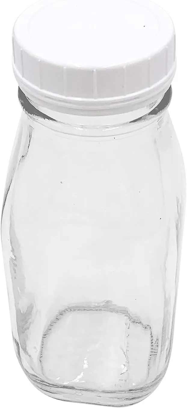 12 oz. Glass Bottle with Screw On Cap (4 pack)