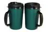 2 Foam Insulated 20 oz. ThermoServ Travel Mugs Green