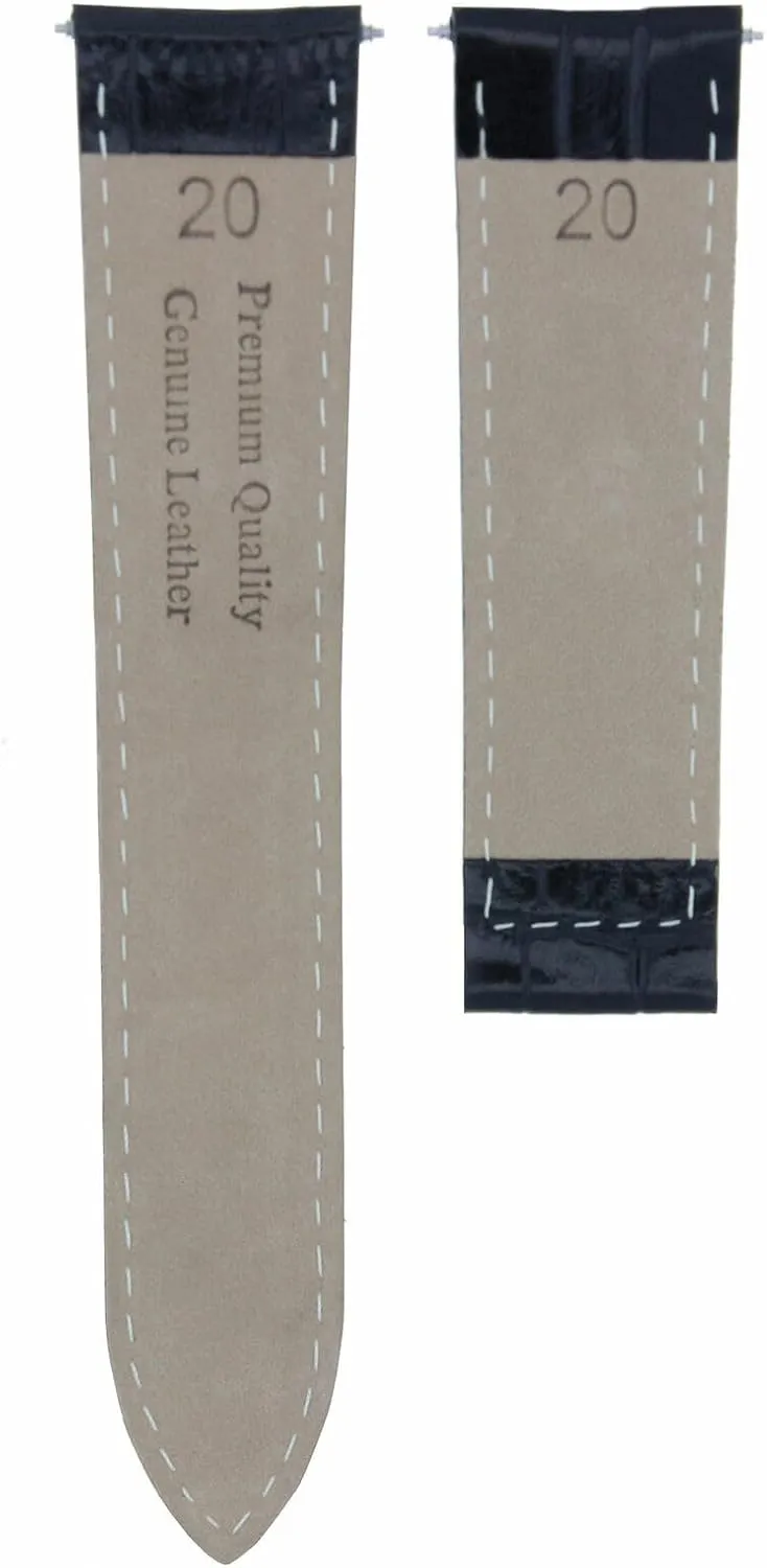 20MM Replacement Genuine Leather Watch Band Strap for Maurice Lacroix Retrograde