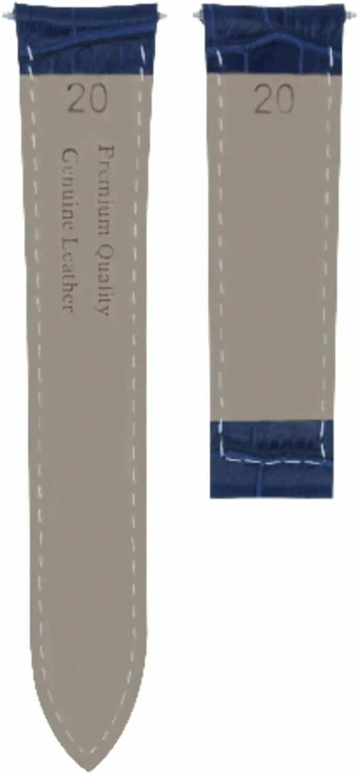 20MM Replacement Genuine Leather Watch Band Strap for Maurice Lacroix Retrograde
