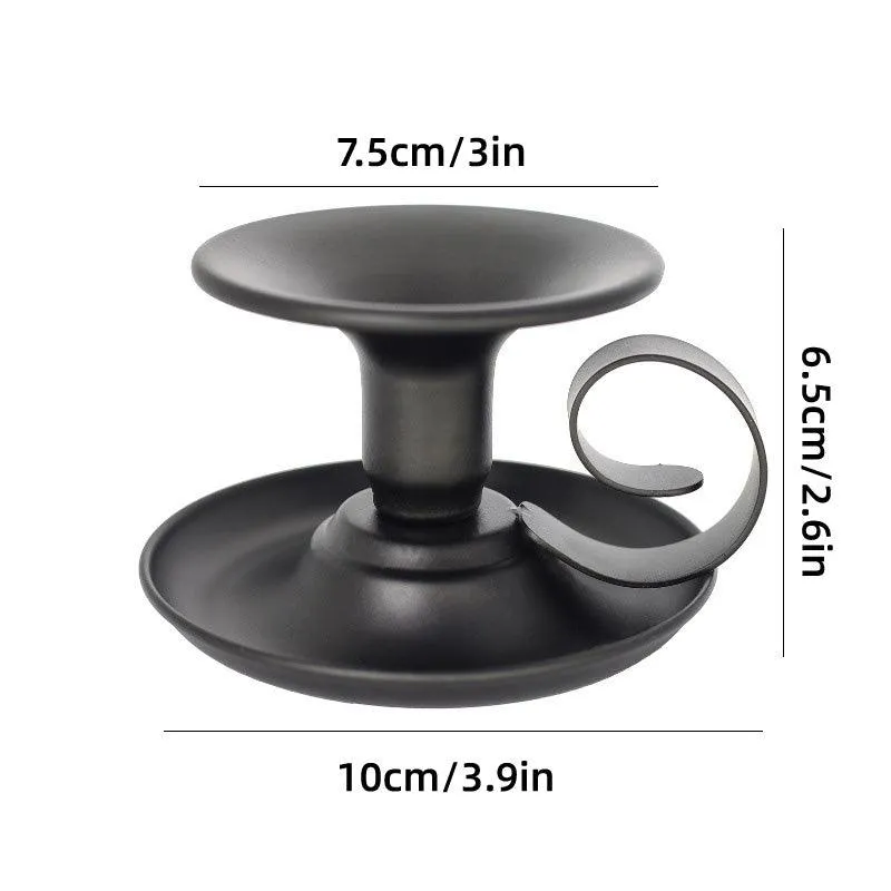 2pcs European Iron Candle Holders for Candlelight Dinner Decorative Lighting