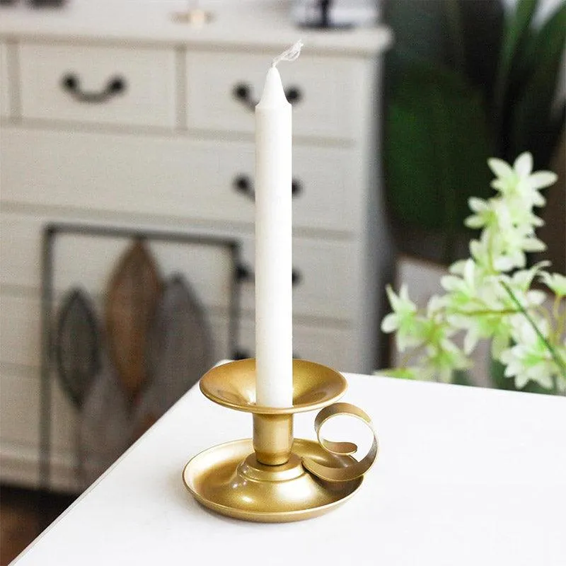 2pcs European Iron Candle Holders for Candlelight Dinner Decorative Lighting
