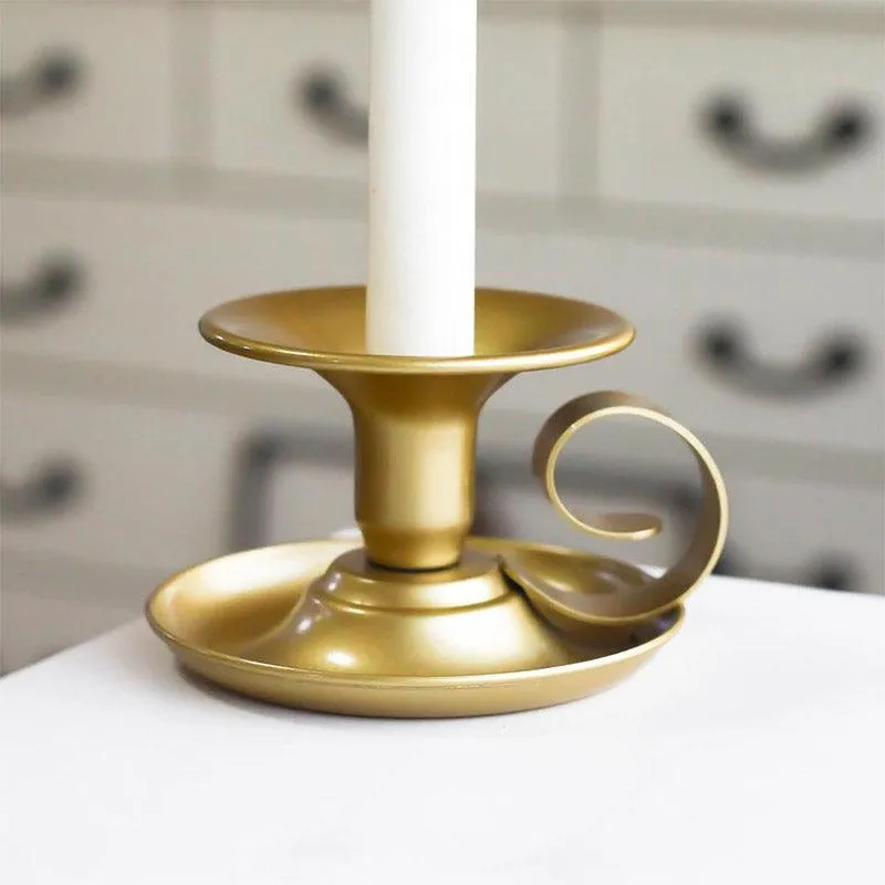2pcs European Iron Candle Holders for Candlelight Dinner Decorative Lighting