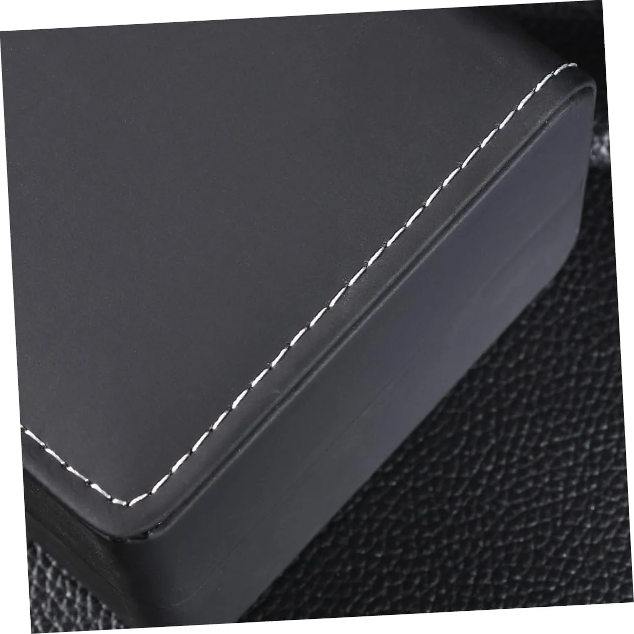 2pcs Pu Watch Box Organizer Single Grid Storage Case for Jewelry and Watches Carbon Design Removable Cushion for Extra for Displaying Dressers