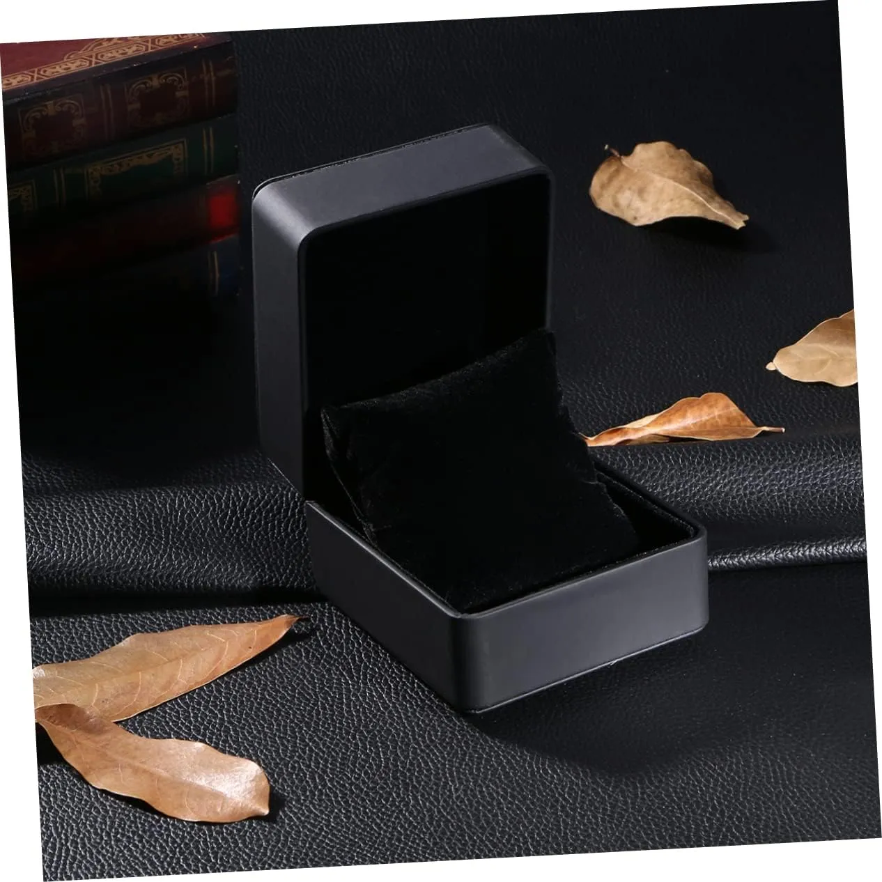 2pcs Pu Watch Box Organizer Single Grid Storage Case for Jewelry and Watches Carbon Design Removable Cushion for Extra for Displaying Dressers