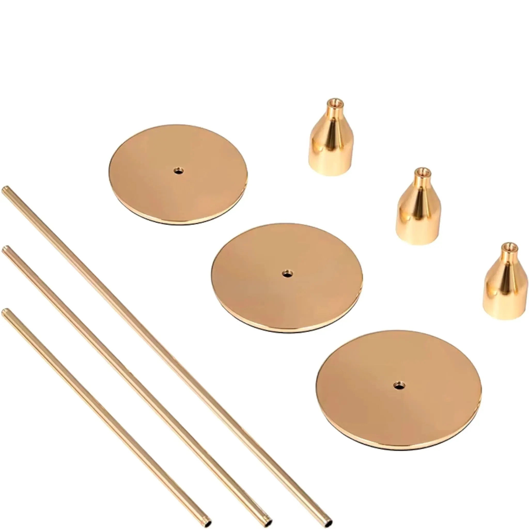 3-Piece Metal Candle Holder Set – Elegant Gold Candlesticks for Home and Event Decor