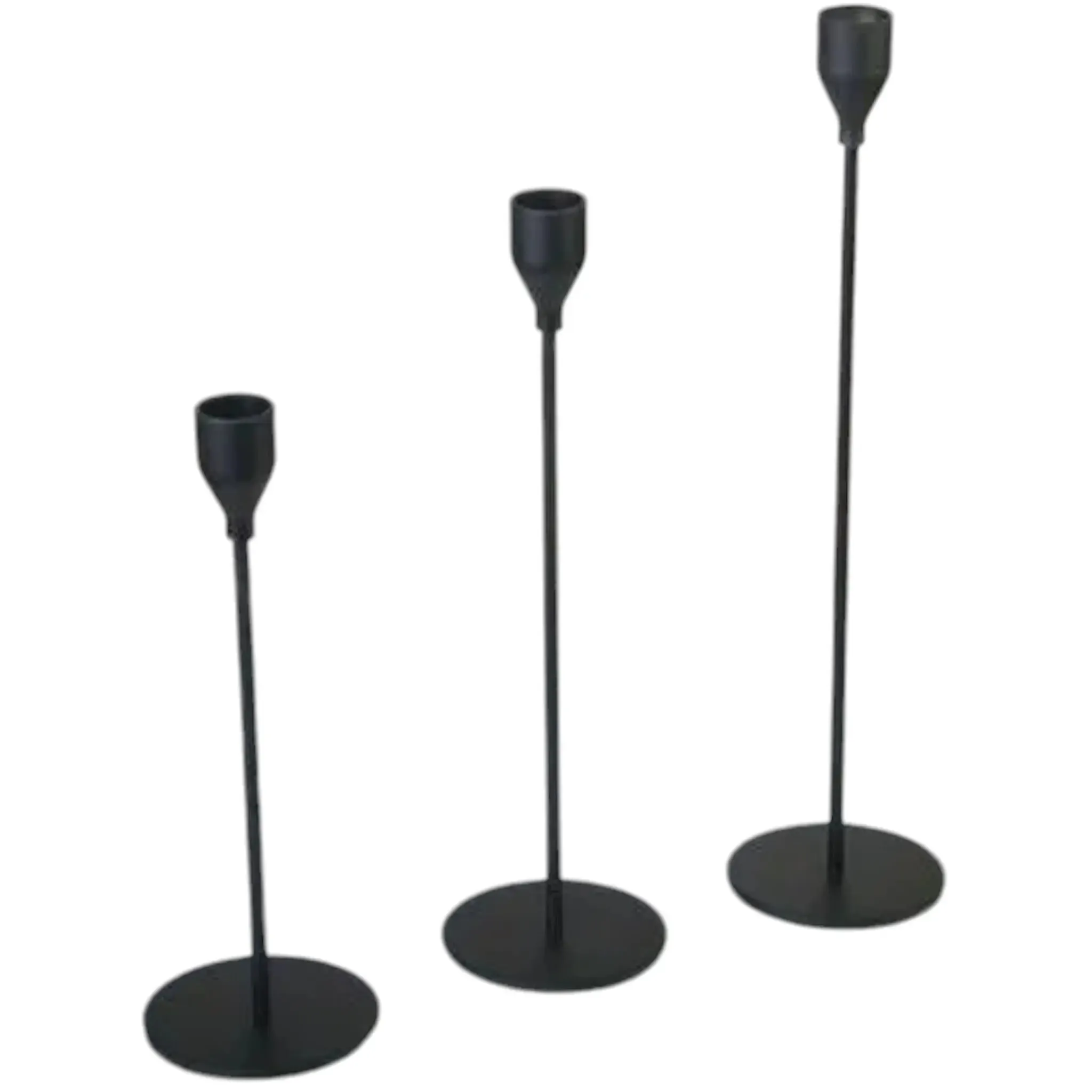 3-Piece Metal Candle Holder Set – Elegant Gold Candlesticks for Home and Event Decor