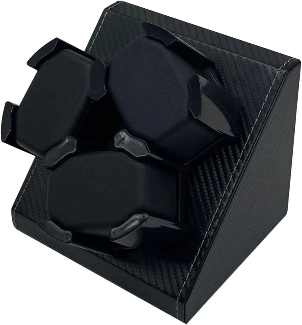 3 Watch Winder for Automatic Watch PU Leather Organizer 2 Rotation Mode Desktop Mechanical Watches Collector