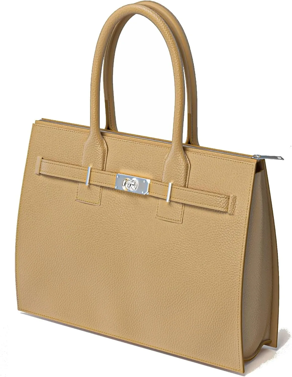 30636 Women's Hand Shoulder Bag Genuine Leather with Zip Compartments
