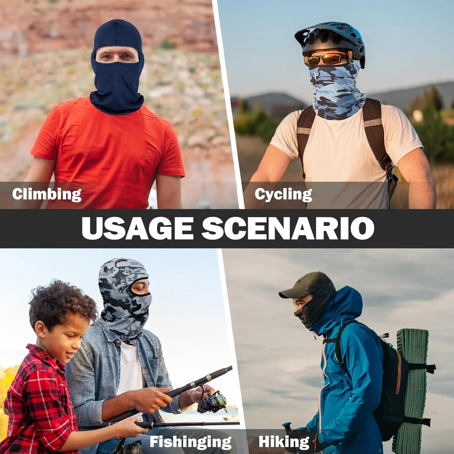36 Pieces Balaclava Full Face Mask UV Protection Windproof Face Cover Sun Protection Balaclava for Outdoor Sports Work
