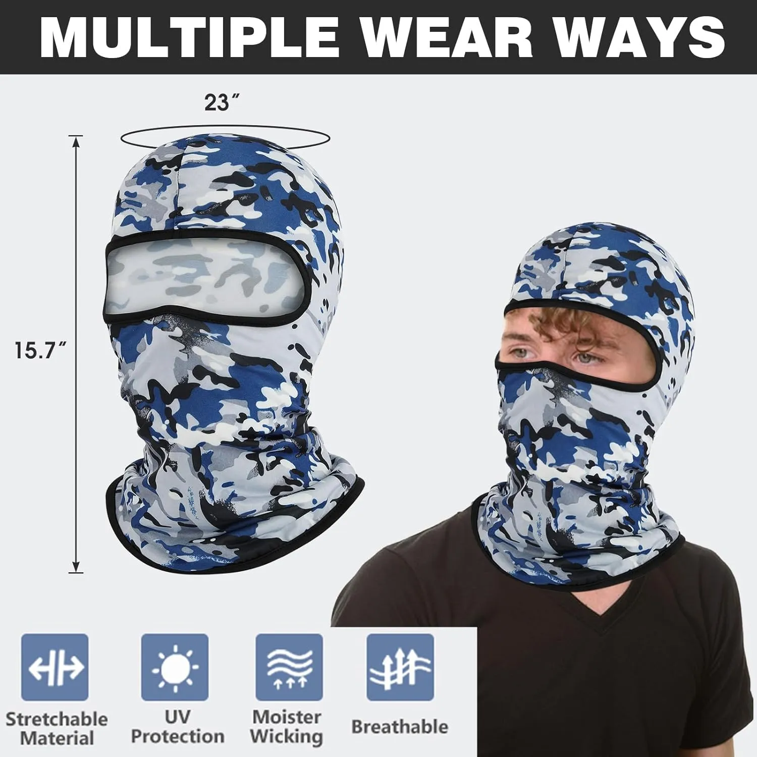 36 Pieces Balaclava Full Face Mask UV Protection Windproof Face Cover Sun Protection Balaclava for Outdoor Sports Work