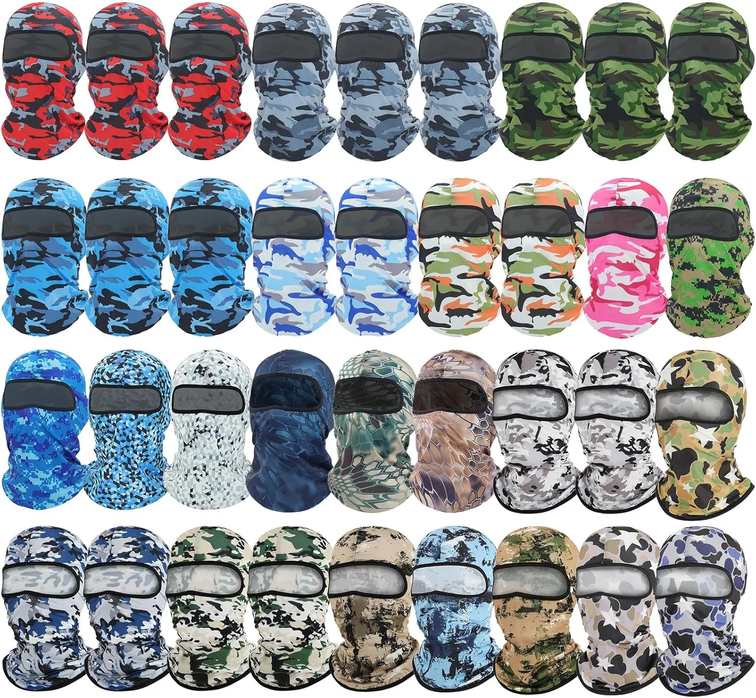 36 Pieces Balaclava Full Face Mask UV Protection Windproof Face Cover Sun Protection Balaclava for Outdoor Sports Work