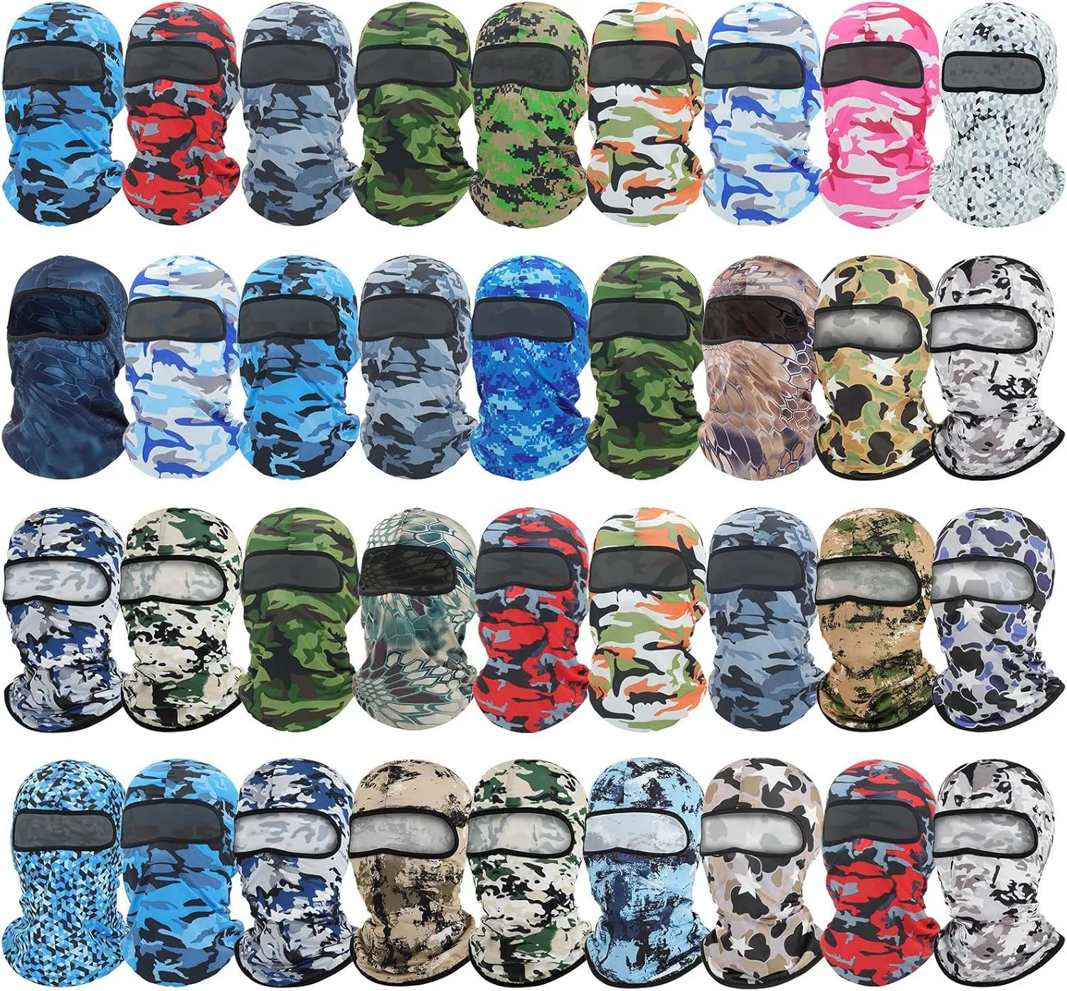 36 Pieces Balaclava Full Face Mask UV Protection Windproof Face Cover Sun Protection Balaclava for Outdoor Sports Work