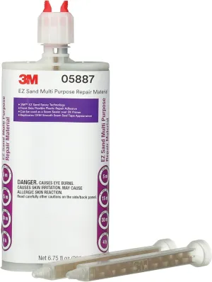 3M EZ Sand Multi Purpose Repair Material, 05887, Ready-To-Use, Two-Part Epoxy Finishing Adhesive, 200 mL/6.75 fl oz Cartridge