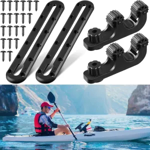 4 Pcs Kayak Track and Kayak Paddle Holder, 10.55in Kayak Low Profile Track Kayak Rail Track Accessories for Fishing Rod Holder Paddle Holders Cup Holder