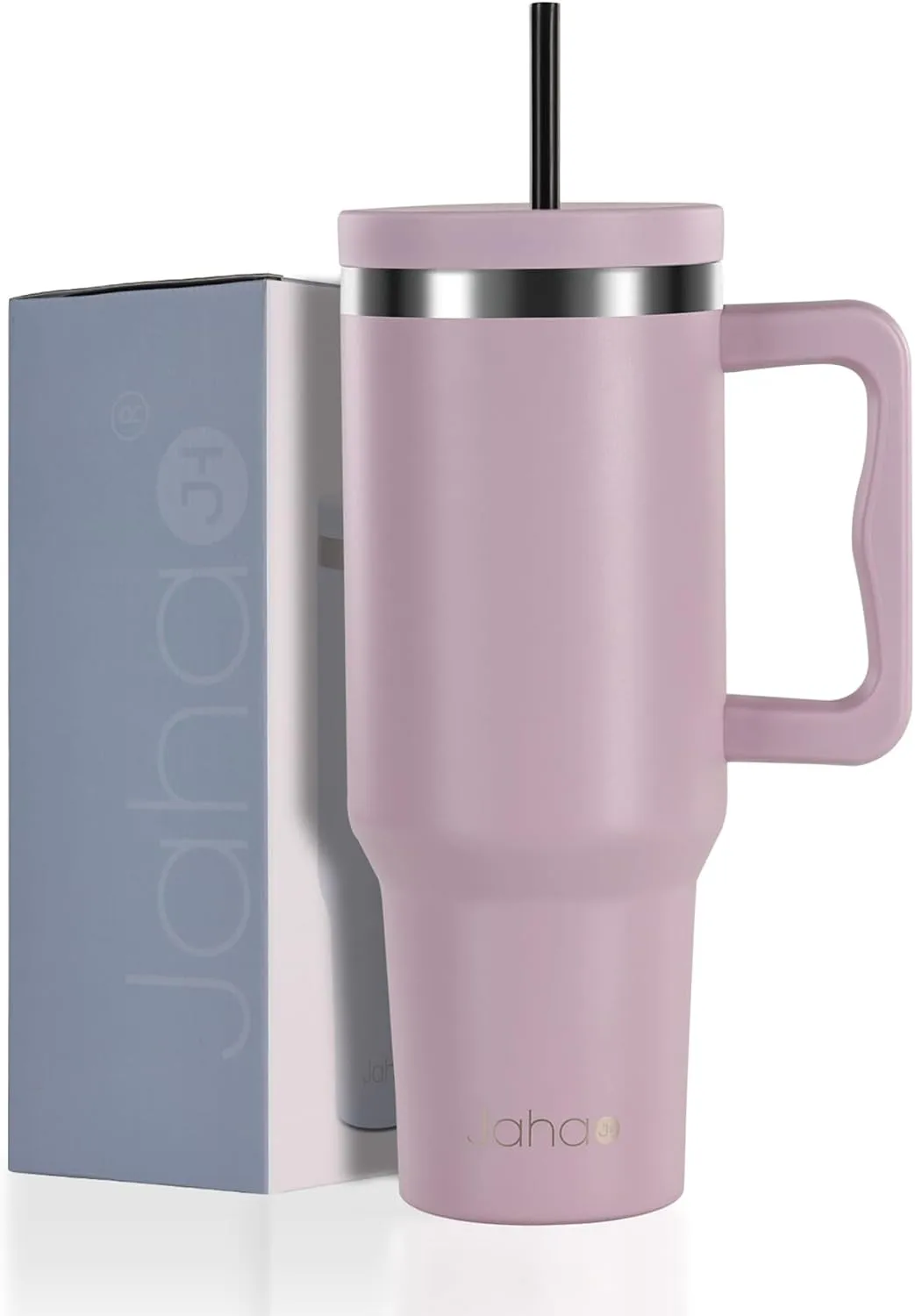 40 oz Purple Tumbler with Handle and Straw Lid, Vacuum Insulated Tumblers Stainless Steel Water Bottle Travel Mug Coffee Cup Spill Proof Leak Proof Tumbler 40 Ounce for Hot Iced Cold Beverages