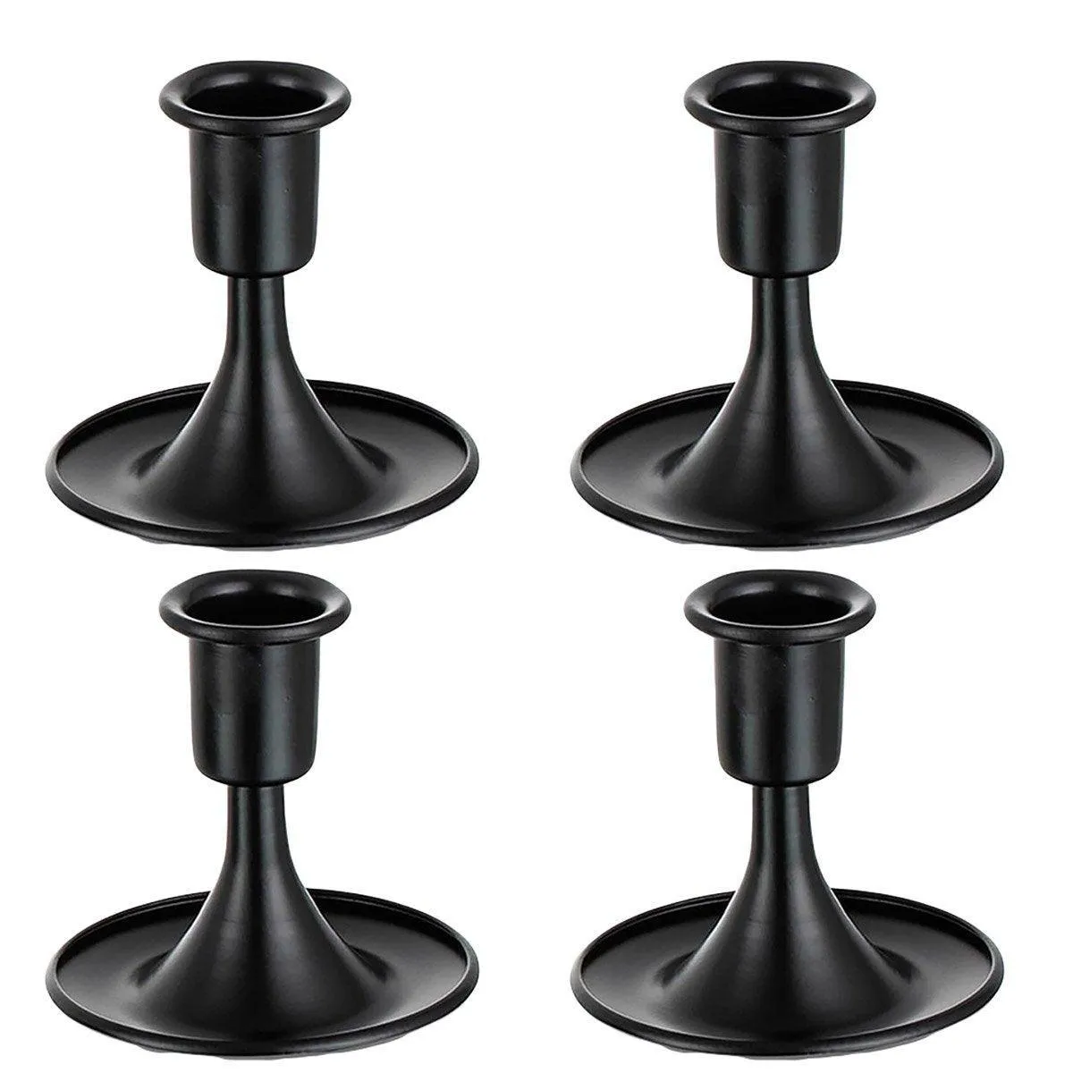4X Iron Candlestick Stand Candle Holder Retro Style Look Taper Candle Holder