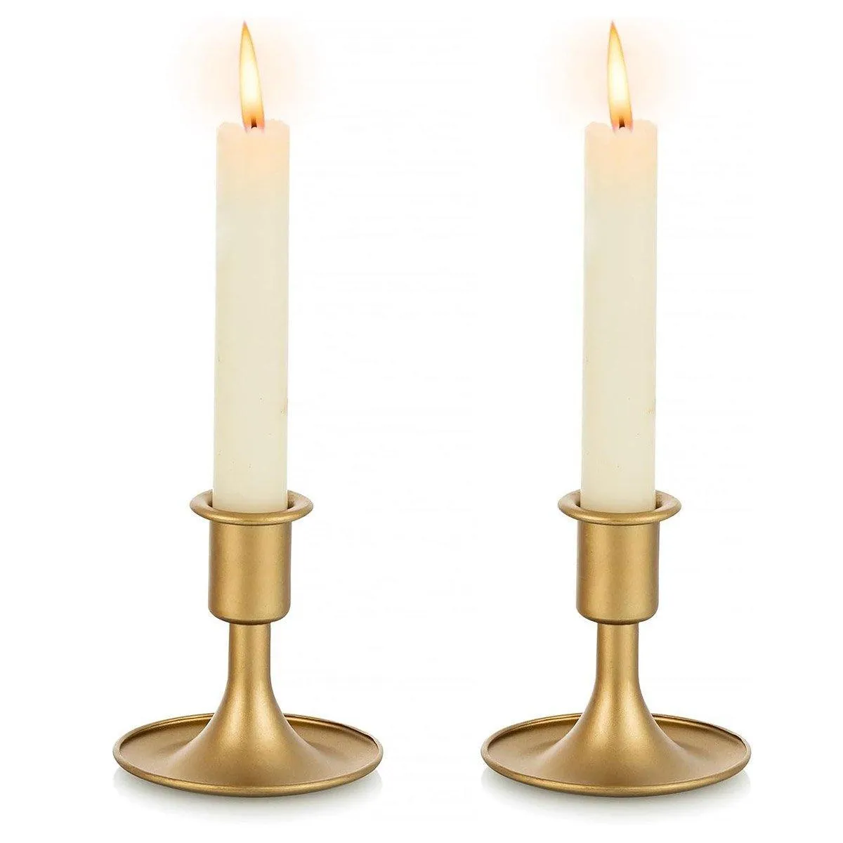 4X Iron Candlestick Stand Candle Holder Retro Style Look Taper Candle Holder