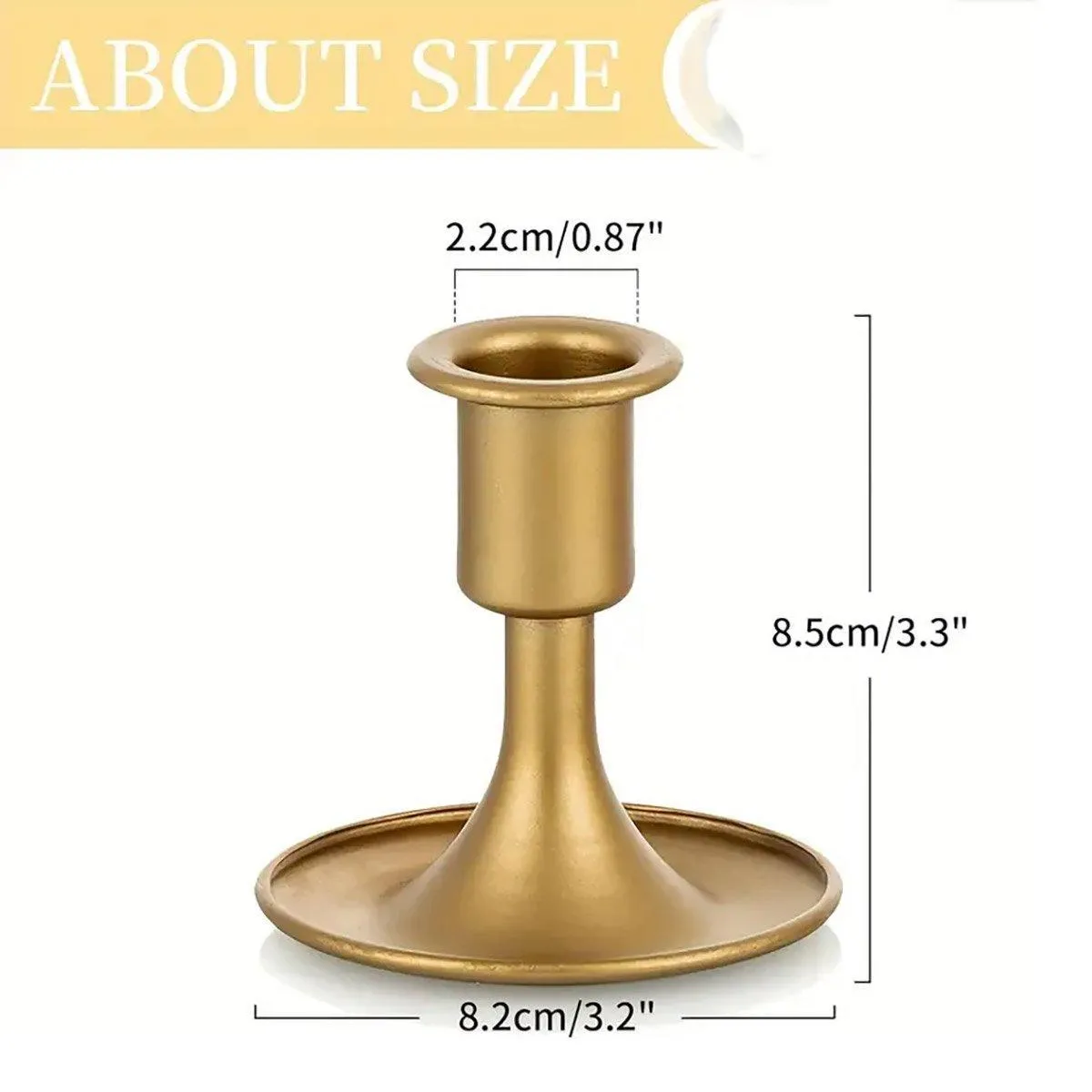 4X Iron Candlestick Stand Candle Holder Retro Style Look Taper Candle Holder