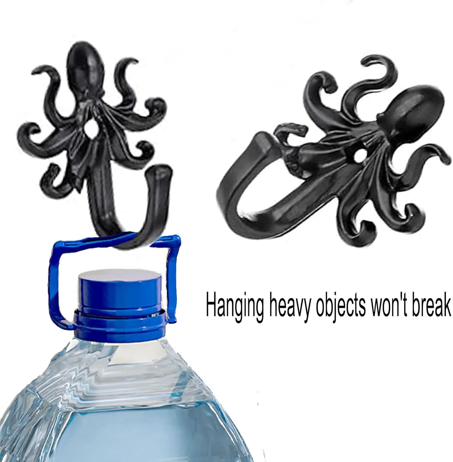5 Pack Metal Key Holder No Rust Hooks Indoor Outdoor Coastal Hanging Art Wall Decorations Octopus Hooks Retro Garden Wall Decor for Hanging Clothes,Towels,Jackets,Bags (C-Octopus)