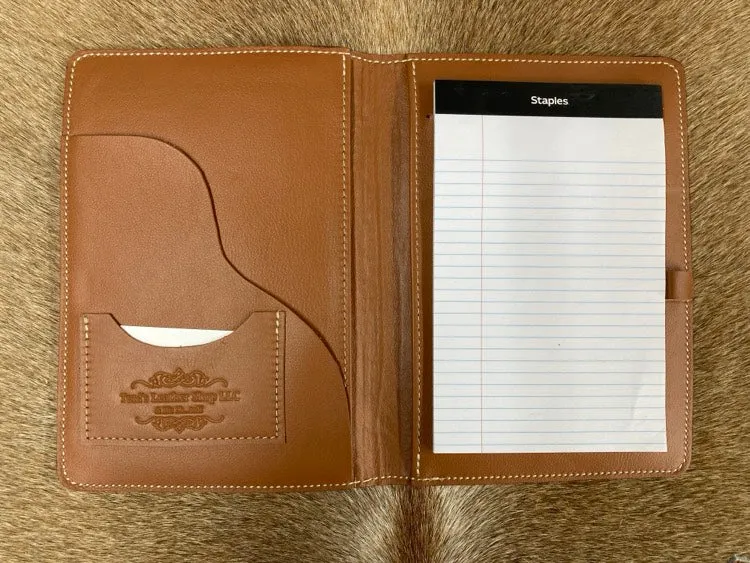 5" x 7" Hand Tooled Leather Notebook - Purple Grapes
