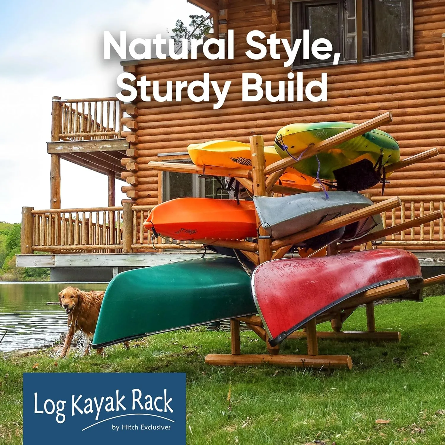 6-Place Kayak/Canoe Rack, Freestanding Kayak Storage Rack, Kayak Racks for Outdoor Storage, Surfboard Rack or SUP Storage Rack, Canoe Storage Rack, Paddle Board Rack