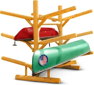 6-Place Kayak/Canoe Rack, Freestanding Kayak Storage Rack, Kayak Racks for Outdoor Storage, Surfboard Rack or SUP Storage Rack, Canoe Storage Rack, Paddle Board Rack
