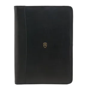 6206 THV - The Lucera Italian Leather A4 Zip Round Conference Folder