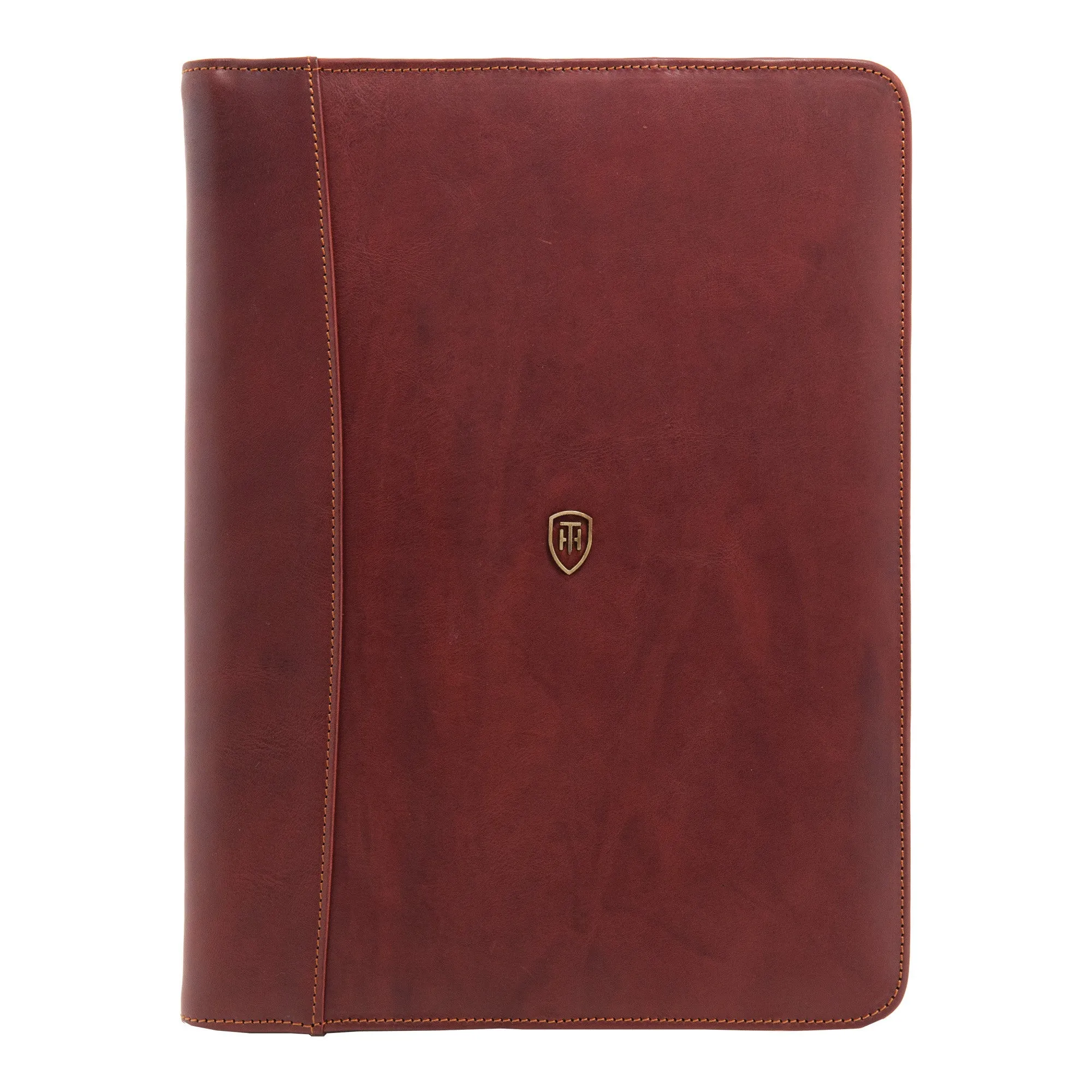 6206 THV - The Lucera Italian Leather A4 Zip Round Conference Folder