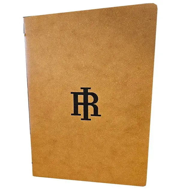 A5 Leather Menu Black or Light Tan with or without pockets