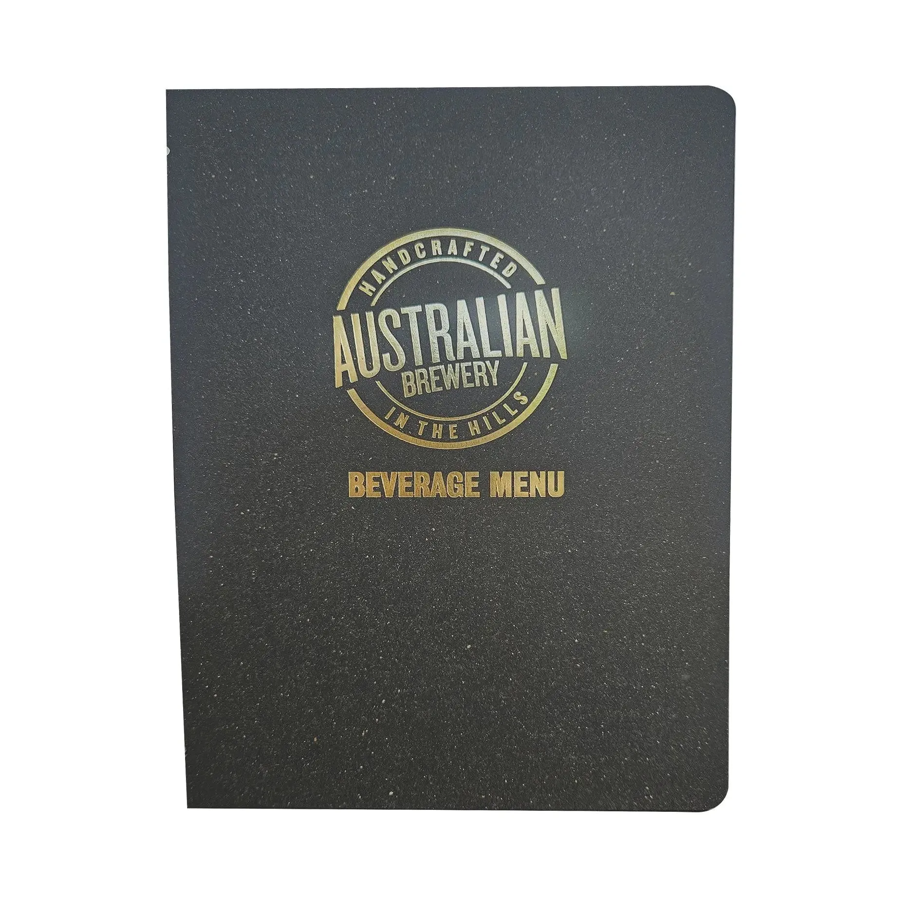 A5 Leather Menu Black or Light Tan with or without pockets