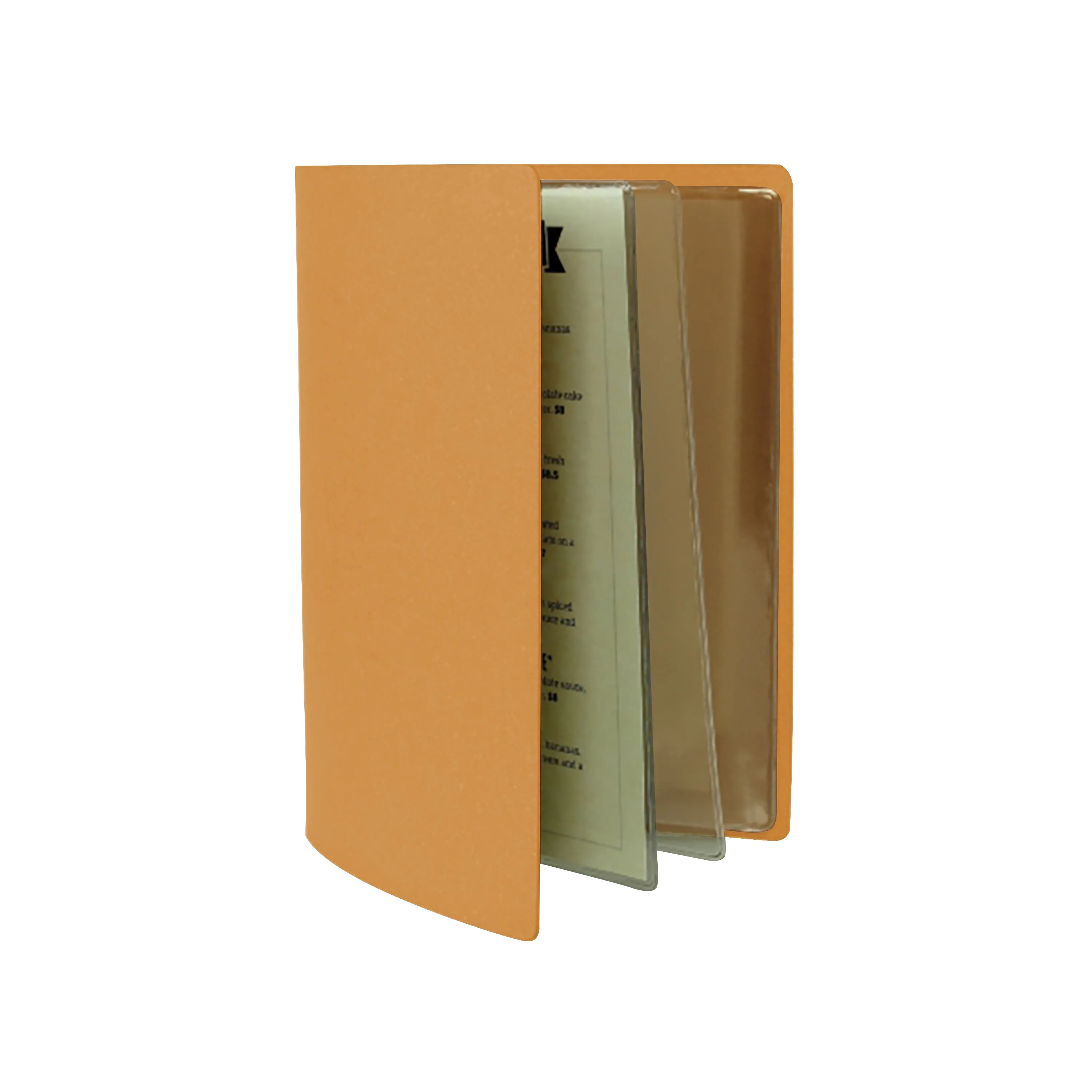 A5 Leather Menu Black or Light Tan with or without pockets