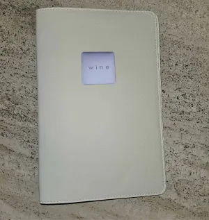 A5 White Faux Leather Carbon Rod Restaurant menu