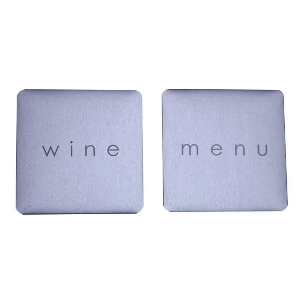 A5 White Faux Leather Carbon Rod Restaurant menu