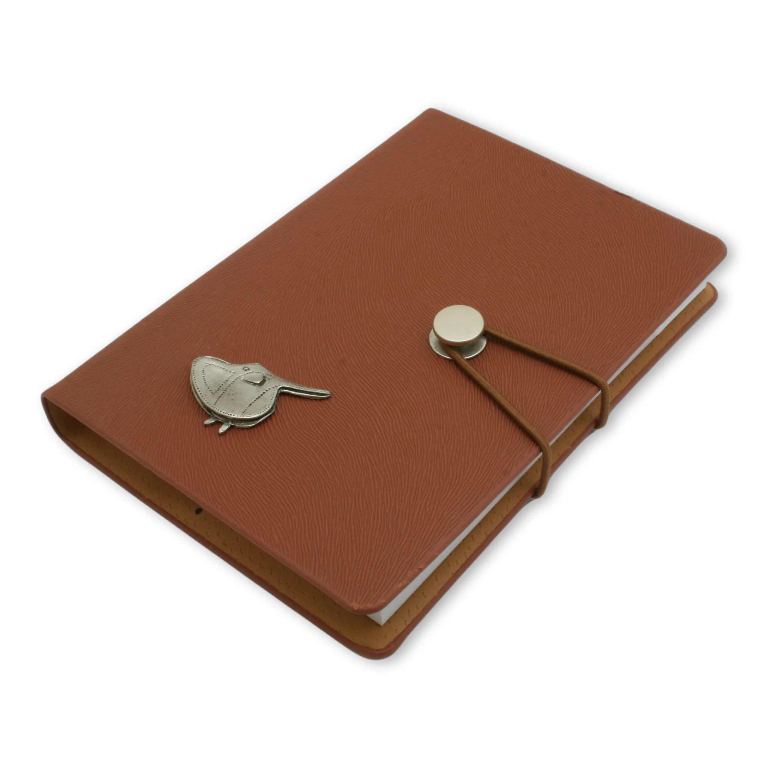 A6 Brown Notebook Elastic Closure - Horse Saddle