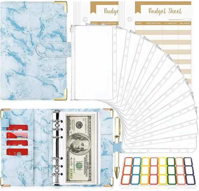 A6 Marble Loose-Leaf Binder Journal Book Notebook Leather PU Loose Spiral Notebook