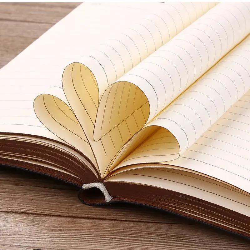 A6 Retro Pocket-Size Mini Notebook - Stamped PU Leather Writing Book for Office Bookkeeping
