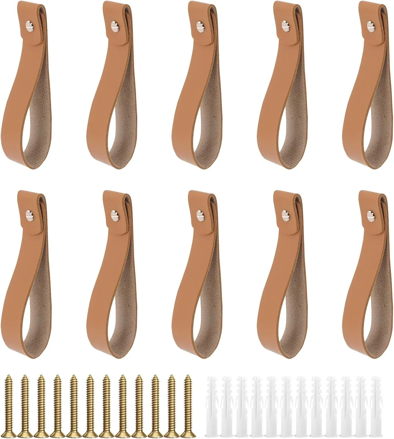 AddGrace Leather Curtain Rod Holder Set: Stylish Towel Hanging Solution