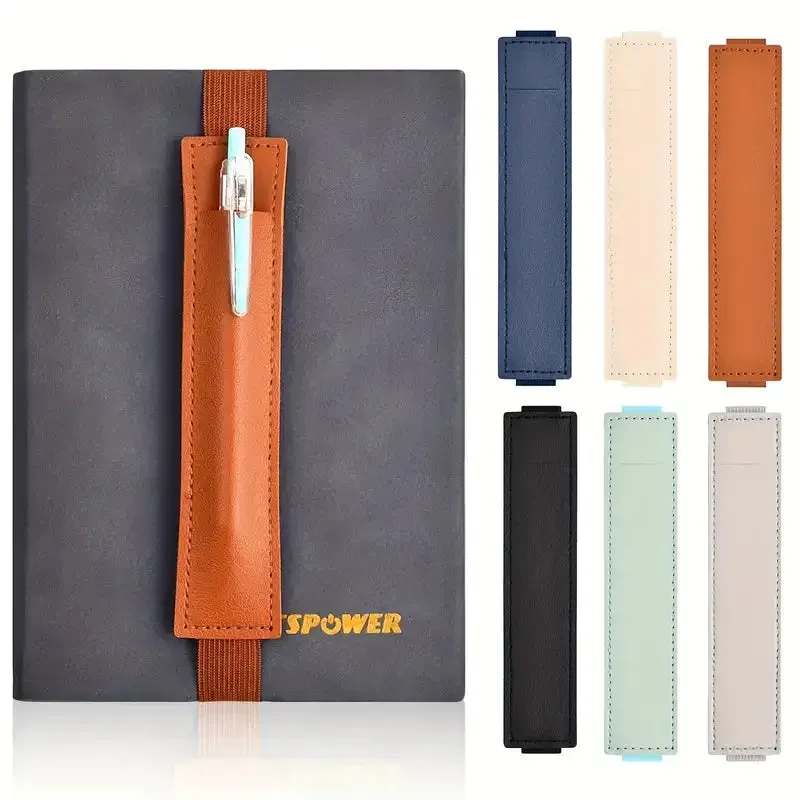 Adjustable Leather Pen Holder for Planner or Notebook