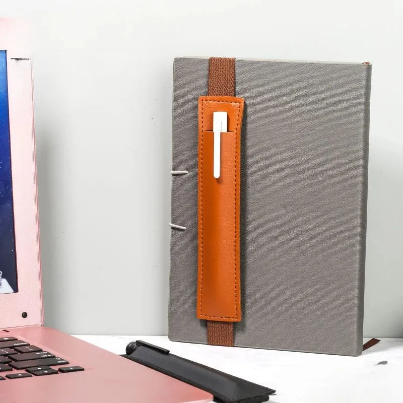 Adjustable Leather Pen Holder for Planner or Notebook