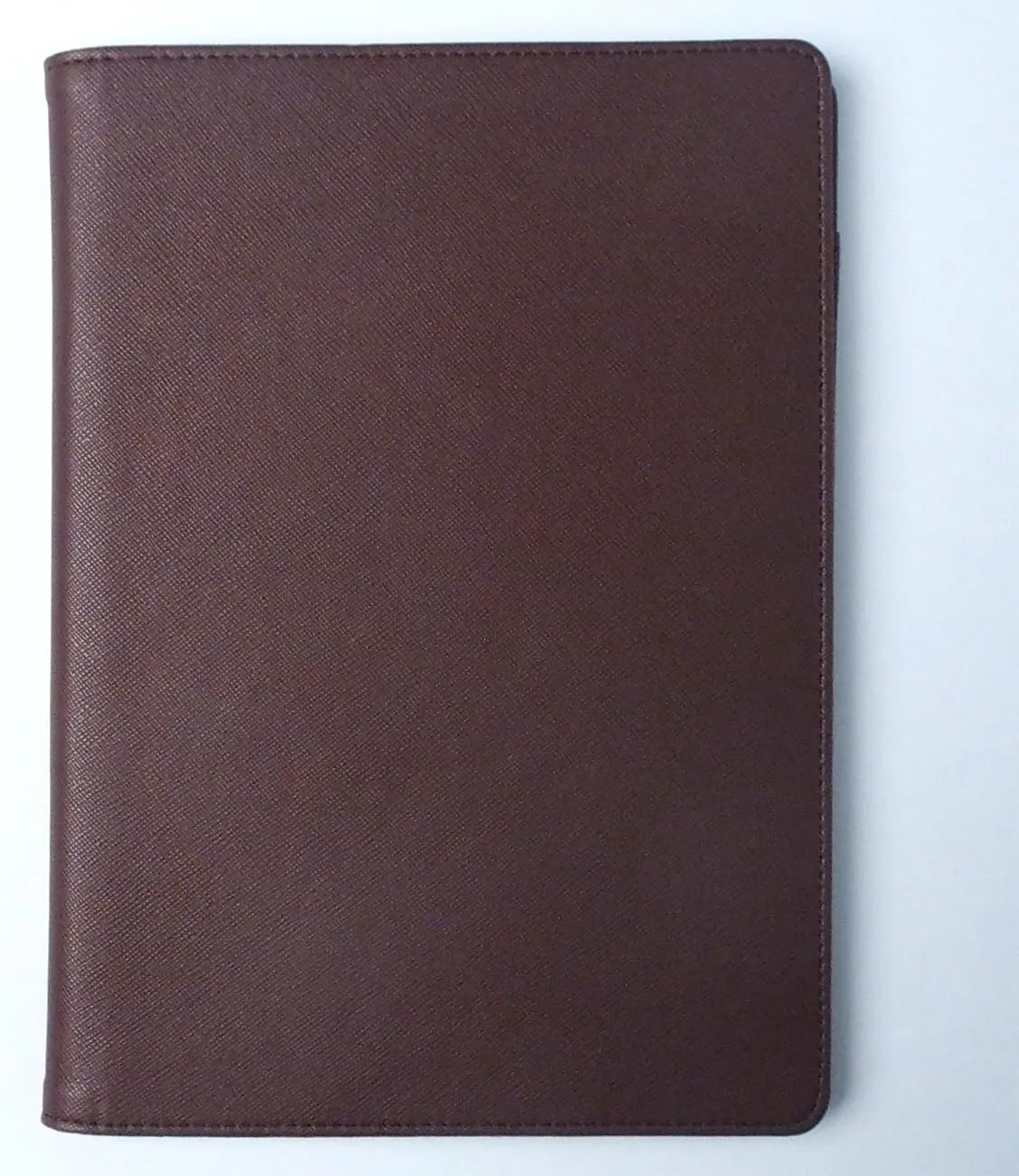 AHZOA Colorful 4 Pockets A5 Size Memo Padfolio S1, Including 5 X 8 Inch Legal Writing Pad, Synthetic Leather Handmade About 6.3 X 8.7 Inch Folder Clipboard Holder (Brown)