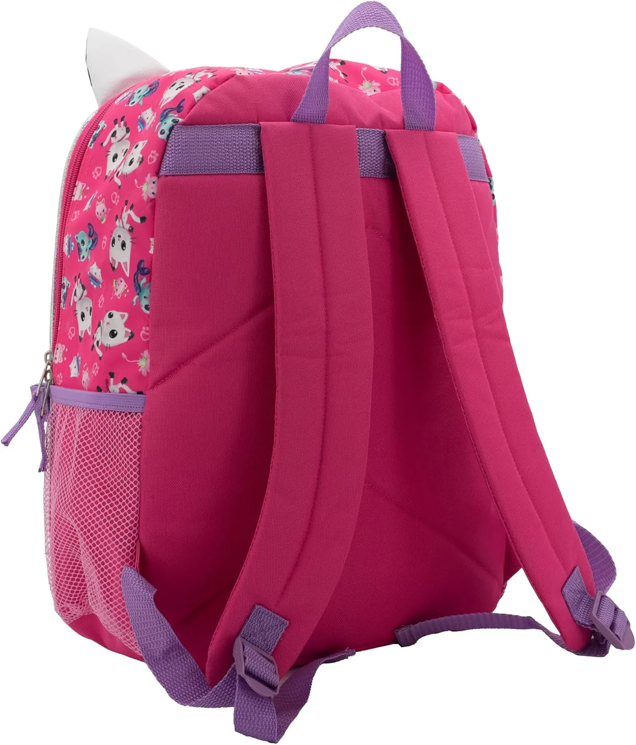 AI ACCESSORY INNOVATIONS Gabby’s Doll House 4 Piece Backpack Set, Flip Sequin 16" School Bag for Girls with Front Zip Pocket, Pink
