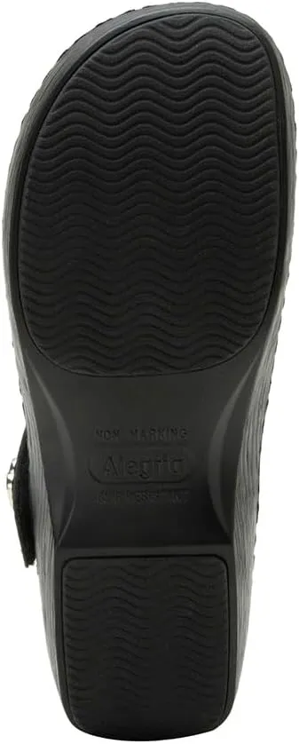 Alegria Women's Onika Leather Wood Grain Mary Jane Shoes