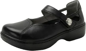 Alegria Women's Onika Leather Wood Grain Mary Jane Shoes