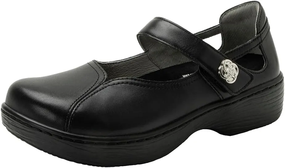 Alegria Women's Onika Leather Wood Grain Mary Jane Shoes