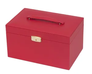 Alexie Red Bonded Leather Jewel Case